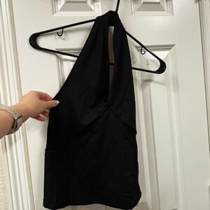 Elegant Black Halter Dress